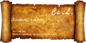 Csabay Lajos névjegykártya