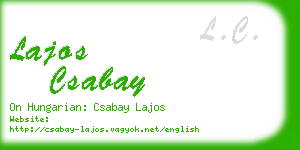 lajos csabay business card